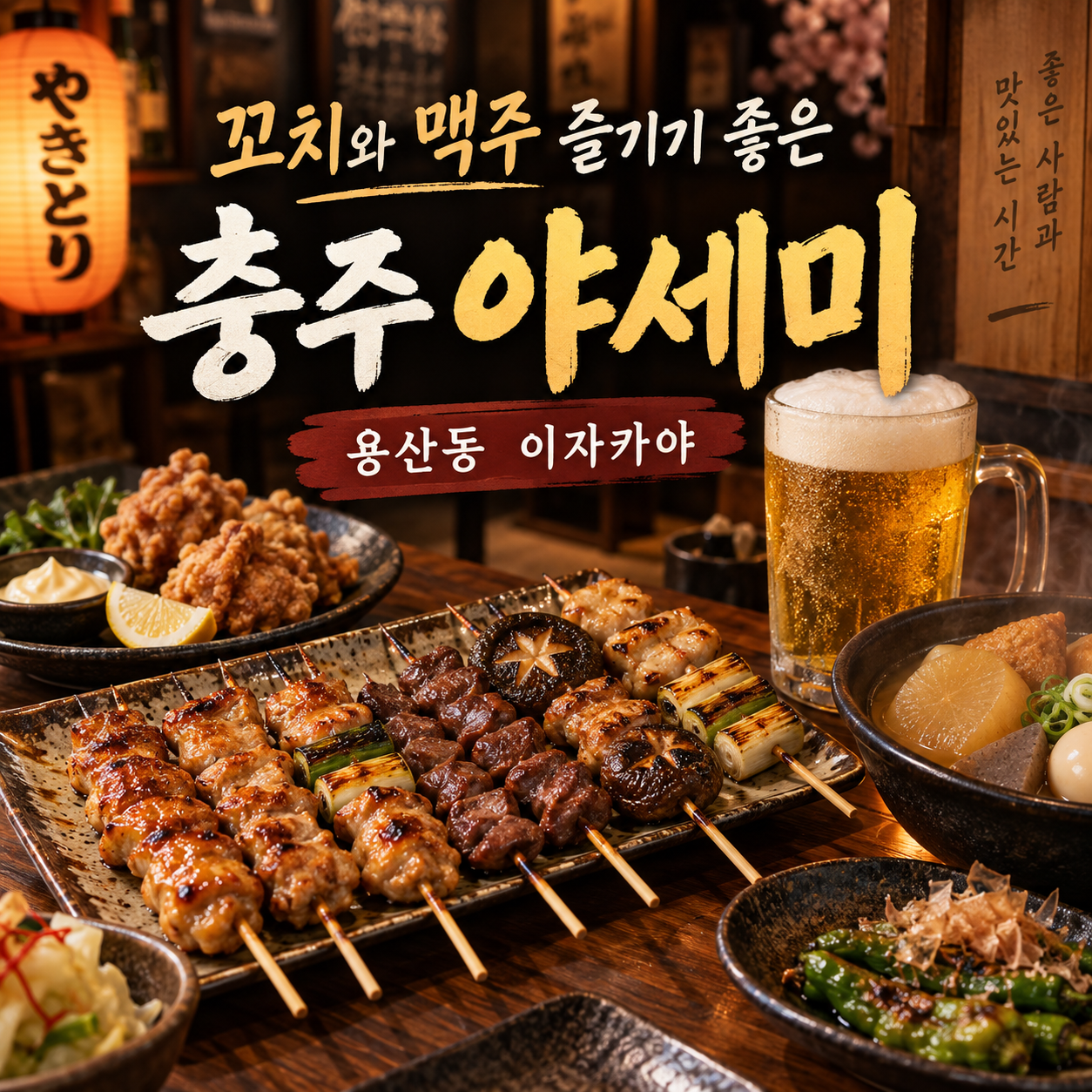 충주 야세미｜꼬치와 맥주 즐기기 좋은 용산동 이자카야